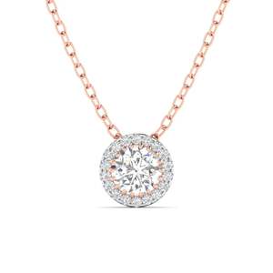 Colgante Solitario de Diamante de Corte Redondo Atemporal de 1.00 Ct, Color F, Claridad VS, Diamante Cultivado en Laboratorio en Oro de 14K para Fiesta de Compromiso - Product Image 2
