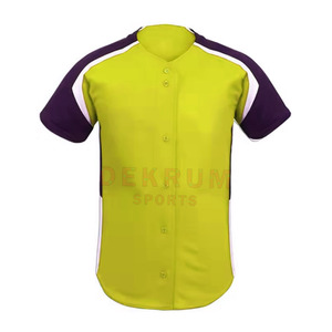 Uniforme de Béisbol de Manga Corta Transpirable de Alta Calidad para Hombre, Tallas Grandes, con Logotipo y Colores Personalizados - Product Image 1