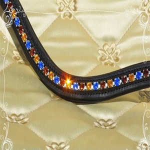 Banda de cristal Multicolor para caballo, Mocha de cristal de 6mm de diseño personalizado, marrón, zafiro, Topacio Azul, ostentoso - Product Image 3