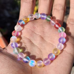 Multi Quartz Adjustable 8mm Gemstone Beaded 925 Silver Handmade Luxury Bracelet Colorful Crystal Stacking Jewelry Gift Women - Product Image 1