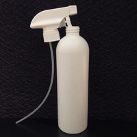 Vaporisateur à gâchette en plastique PET blanc personnalisé de 500ml 17oz noir mat vide désinfectant pour les mains pour savon liquide brume fine