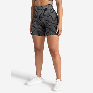 Shorts Deportivos de Cintura Alta para Mujer, Elásticos, de Secado Rápido, Sin Costuras, con Efecto Scrunch, Elásticos en Cuatro Direcciones, Ecológicos, 100% - Product Image 4