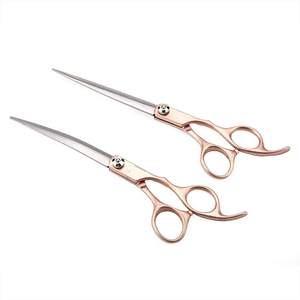 Ciseaux de toilettage fantaisie, lame tranchante, finition miroir avec vis réglable, acier inoxydable, ciseaux de toilettage pour animaux de compagnie - Product Image 1