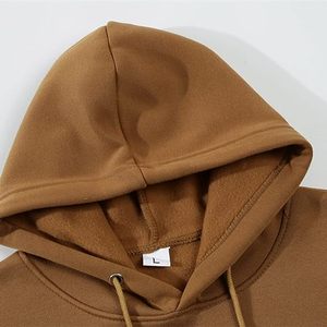 Ensemble de survêtements à capuche en molleton 2 pièces pour homme respirant, écologique, anti-boulochage, impression en relief à motif uni - Product Image 2