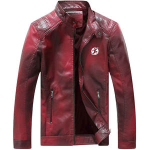 Chaquetas de cuero vaquero con soporte personalizable para hombre Forro acolchado Cremallera frontal Bolsillos Cierre de cierre de cremallera de cuero genuino - Product Image 1