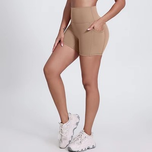 Pantalones cortos lisos sólidos personalizados de alta calidad para mujer, moda de verano, transpirables, de secado rápido, para deportes, gimnasio, entrenamiento, pantalones cortos para mujer - Product Image 6