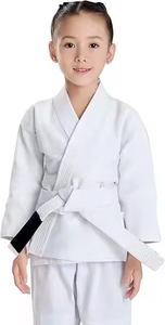 Nueva llegada 100% algodón Karate Gi diseño personalizado ropa de lucha a bajo precio para Judo Muay Thai pantalones cortos elásticos BJJ Gi con logotipo frontal - Product Image 4