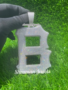 Joyería de Hip Hop de rapero de moda personalizada Iced 925 Plata sólida Bling diamante Moissanite A-Z inicial letra grande colgante hombres cadena - Product Image 3