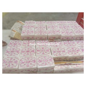 Popular nueva caja de incrustaciones de mármol tradicional clásica con madreperla amarilla artesanal Floral hecho a mano para cajas de embalaje de joyería - Product Image 2