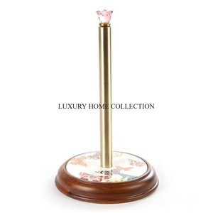 Porte-serviettes en papier métallique robuste avec bras réglables pouvant accueillir différentes tailles de serviettes en papier pour une utilisation polyvalente - Product Image 3