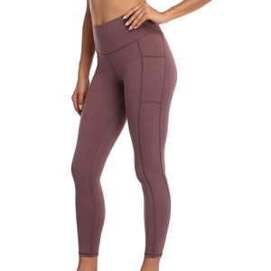 100% coton vêtements de sport femmes Leggings ensemble coton biologique pantalons de Yoga durable Yoga Leggings pour femmes de haute qualité en gros - Product Image 2