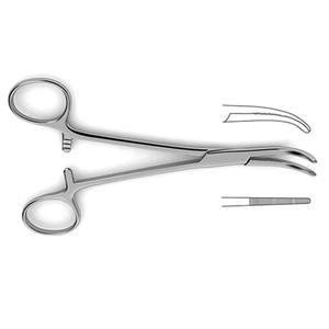 Pinzas Curvas para Cuero Cabelludo Dandy de 14 cm, de Acero Inoxidable, Reutilizables, de Alta Calidad para Sujeción de Tejidos |   Herramienta Quirúrgica Profesional - Product Image 4