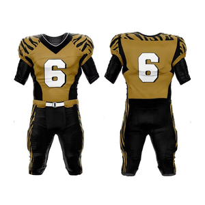 Uniformes de Fútbol Americano Personalizables al Por Mayor de la Mejor Calidad, 100% Poliéster Sublimado, Transpirables, Tallas Grandes, Todos los Colores - Product Image 4