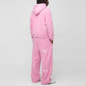 Nouvel Arrivage en Gros : Survêtements Homme Deux Pièces Couleur Unie avec Impression en Relief - Product Image 4