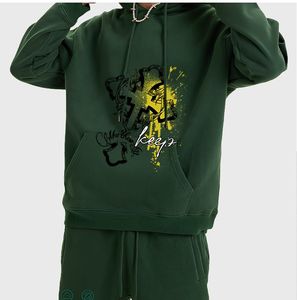 Lujo 100% algodón 500gsm Heavyweight Oversized Men's Hoodies con logotipo personalizado Streetwear Sudaderas con capucha en blanco - Product Image 6