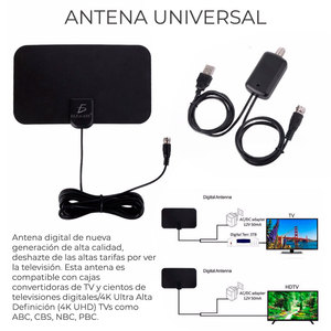 Antenna TV Digitale HD 1080P per Interni/Esterni, Ricevitore di Segnale in Plastica con Connettore di Alimentazione USB - Product Image 4