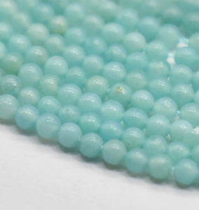 Perle d'amazonite naturelle verte de qualité supérieure 2.5mm (toutes les tailles disponibles) cristaux d'amazonite perles en vrac pour la fabrication de bijoux - Product Image 2
