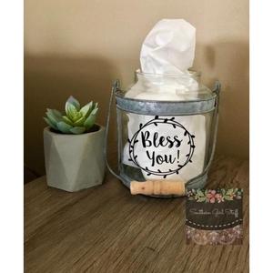 Galvanized Metal <b>Tissue</b> <b>Holder</b> with Elegant Rustic Charm & Ideal for Farmhouse-style Decor & Bathrooms & <b>Kitchens</b> - Product Image 1