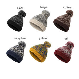 Gorro de punto de diseñador con logotipo cálido de invierno al por mayor, gorros de lana de alta calidad 100%, moda de moda, nuevo estilo - Product Image 5