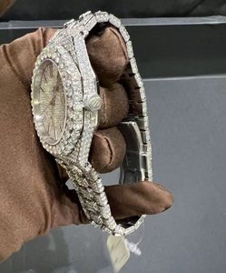 VVS1 oro amarillo Moissanite diamante automático reloj de negocios elegante 40MM Acero inoxidable relojes mecánicos únicos - Product Image 5