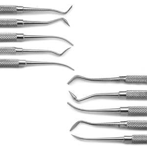 Juego de 5 Piezas de Instrumental Dental Manual de Doble Extremo UL AMIN, Acero Inoxidable Thomas Carvers, Clase II, Certificado CE, para Limpieza Dental - Product Image 1