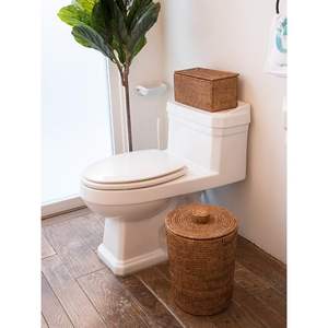 Cesta tejida Kouboo Rattan Brown L para residuos secos y orgánicos - Product Image 2