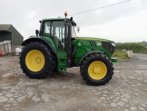 Tractor Agrícola Usado John Deere 6130R de 100 CV en Venta, con Aire Acondicionado, Funcionando al 100%, Cabina, 100 Caballos de Fuerza, Listo para Usar - Product Image 3