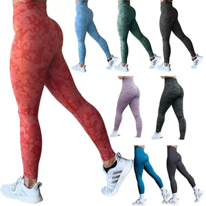 Impreso Scrunch Bum Active Wear Mujeres de alta cintura elástica Yoga Leggings Pantalón Gimnasio Fitness Wear Legging sin costuras Tight Ladies - Product Image 5