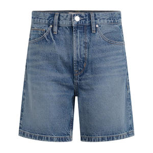 Personalized Vintage Mens Acid Washed Denim Shorts Custom Logo <b>Printing</b> <b>Label</b> Tag Embroidery Options Factory Supply - Product Image 1