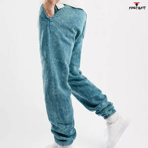 Jogger de ajuste cómodo con logotipo personalizado, pantalones de hombre con lavado ácido a un precio razonable - Product Image 2
