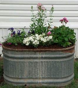 Maceta de Metal galvanizado a granel de la mejor calidad, cubo ovalado con mango lateral, uso de bañera de flores para decoración de jardín interior y exterior - Product Image 3