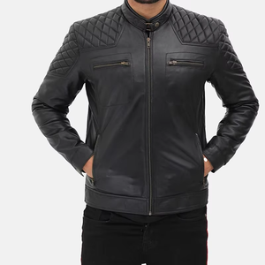 Chaqueta de Cuero para Hombre, Estilo Urbano Informal, Prenda de Cuero Genuino, Diseño Personalizado, Fabricación OEM al por Mayor - Product Image 5