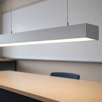 Lampe suspendue linéaire LED en aluminium pour salle de classe, 1200 mm, 4000K, à intensité variable, lumière douce, pour plafond