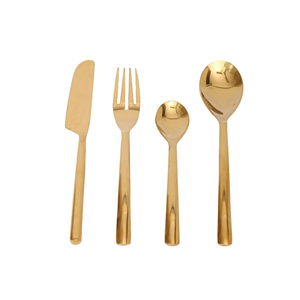 Juego de Cubiertos de Acero Inoxidable Hecho en India, Cuchillos, Tenedores y Cucharas Dorados, Venta al por Mayor para Eventos, Cenas y Almuerzos - Product Image 4