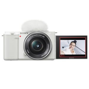 Appareil photo hybride ZV-E10 blanc avec objectif 16-50 mm, carte mémoire SD 32 Go, suite de logiciels de montage vidéo et photo HD, capteur CMOS, type boîtier - Product Image 6