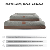 Cama Grande para Perro, Transpirable, Lavable a Máquina, Base de Esponja Resistente a Mordeduras, Relleno de Fibra de Poliéster Suave, para Todas las Estaciones