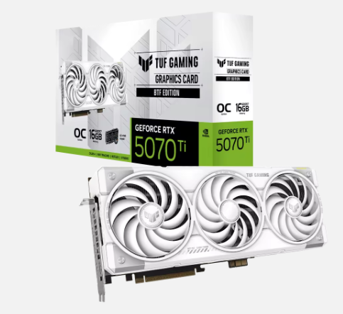 New TUF Gaming RTX 5070 Ti 16GB GDDR7 BTF White OC MXM Fan Desktop GPU Gaming Graphics Card