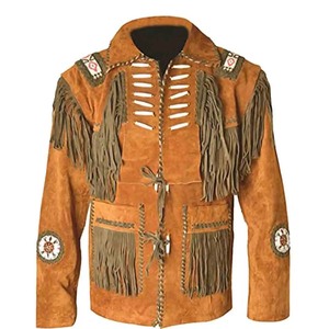 100% Original élégant Cowboy veste en cuir hommes haute rue Style occidental col montant fermeture éclair hiver OEM Service disponible - Product Image 6