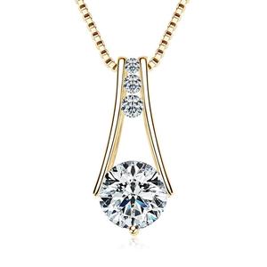 Collar con Colgante de Moissanita Trapecio con Pavé Francés, Plata de Ley, Perla Negra, Original Certificada, 6.5mm, 1 Quilate, Color D, Claridad VVS1 - Product Image 1