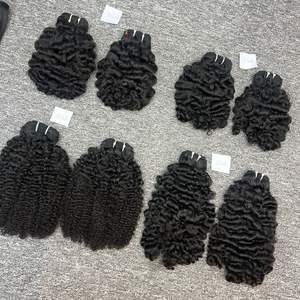 Cabello vietnamita crudo, paquete de cabello liso y rizado, cabello rizado, extensión de cabello humano para mujeres negras - Product Image 3