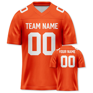 Ropa de calle de moda, camiseta de fútbol americano, sublimación de poliéster 100%, camisetas de fútbol personalizadas con nombre y número de Tean - Product Image 2