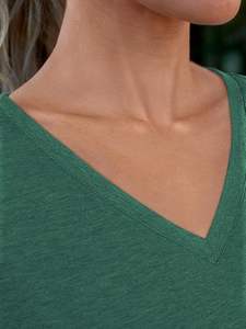 Camisetas Nuevas con Cuello en V para Hombre, Personalizadas, 100% Algodón, Cómodas, Tela Oxford Transpirable, Ecológicas, Manga Corta, 180g - Product Image 3