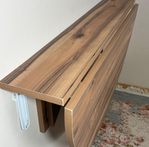 Table à manger pliante murale (bois de caoutchouc massif) - Product Image 2