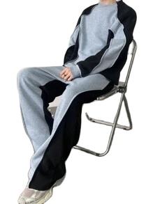 Vente en gros OEM Survêtements 100% coton personnalisés 500 décontractés de couleur simple pour hommes Survêtements bouffants pour hommes - Product Image 2