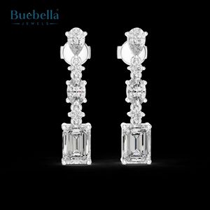 Boucles d'oreilles élégantes en forme de poire ronde ovale et de diamant taille émeraude avec une brillance époustouflante Boucles d'oreilles en argent sterling 925 personnalisées - Product Image 1