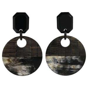 Pendientes colgantes de cuerno de búfalo pulidos únicos clásicos, juego redondo y cuadrado hecho a mano por Javed Handicrafts Animal Style - Product Image 6