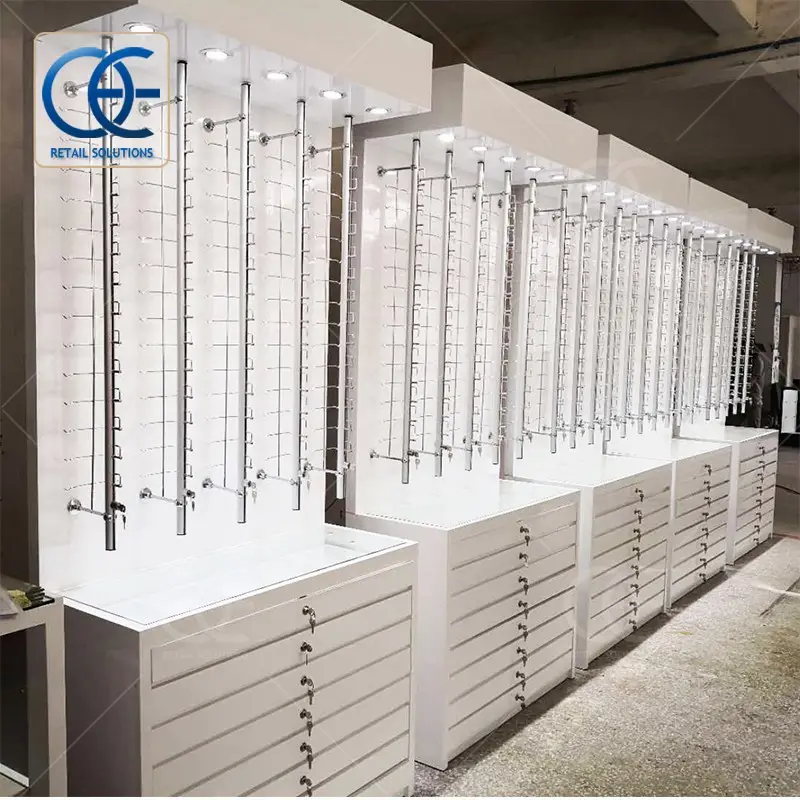 Glasses Shop Display Cabinet Wholesale Sunglasses Display Rack Customized Optical Store Showcase Fashion Optical Kiosk