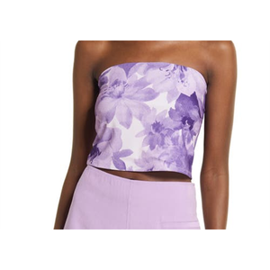 Top a tubino in maglia da donna Nordstrom in viola Moss Bloom Open Edit taglia media - Product Image 2
