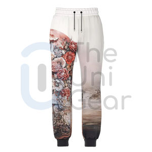 Fábrica OEM al por mayor Joggers pantalones de los hombres rectos curvos rayas a granel poliéster Bottoms logotipo personalizado impresión bajo MOQ proveedor - Product Image 2