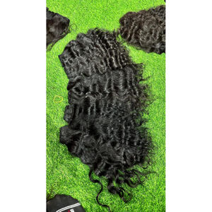 Extensiones de cabello humano rizado de trama de alta calidad Extensiones de cabello no humano Suave y natural - Product Image 1